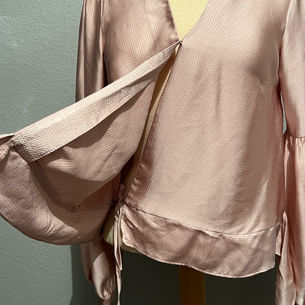 Michael Kors Blush Wrap Blouse - Picture 5 of 7